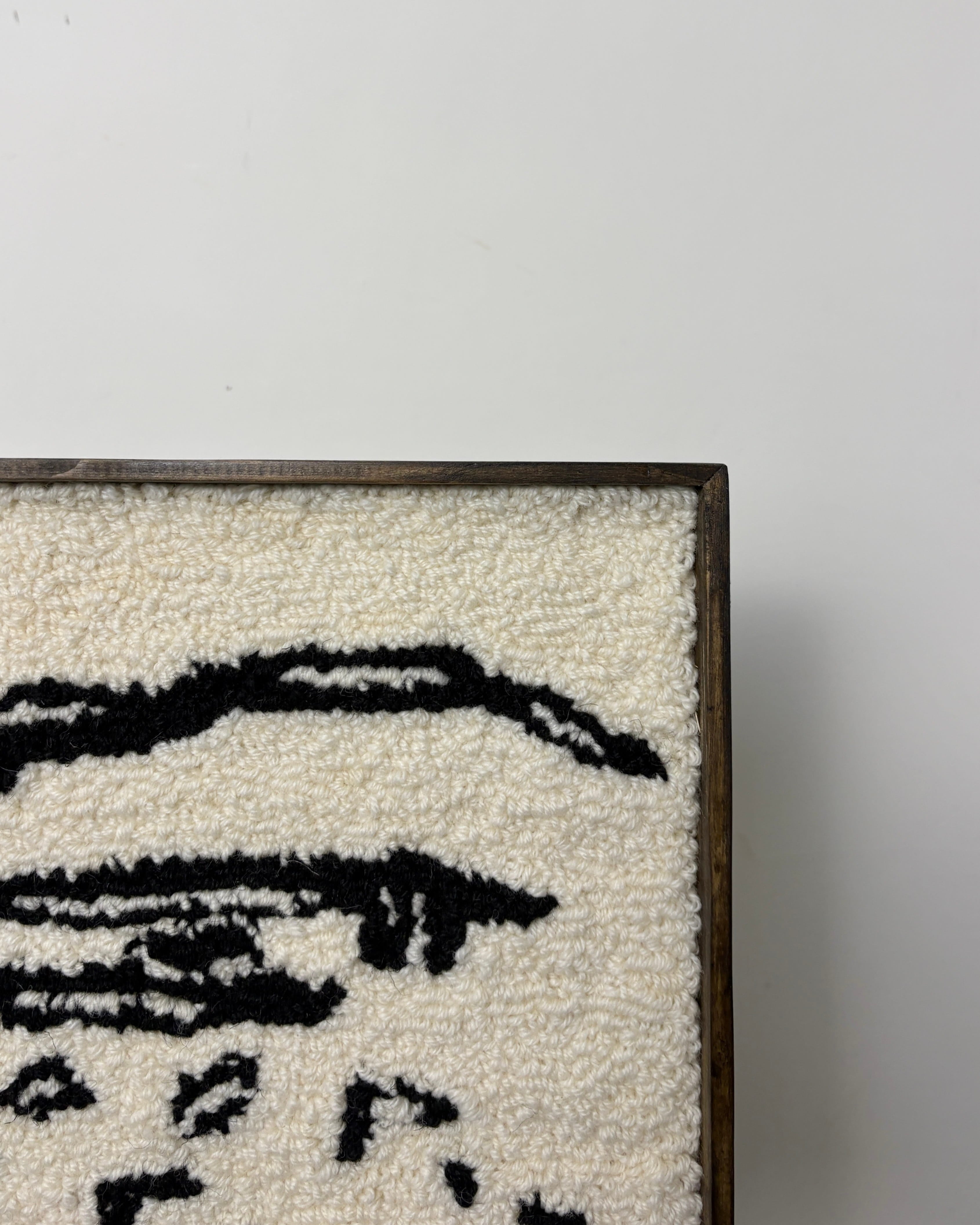 'Landscape Lines' | Framed Tufted Wall Piece